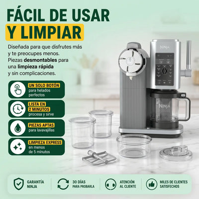 Ninja CREAMi Scoop & Swirl – Helados, Soft Serve y Sorbetes de Heladería en tu Cocina