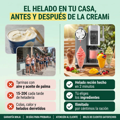 Ninja CREAMi Scoop & Swirl – Helados, Soft Serve y Sorbetes de Heladería en tu Cocina